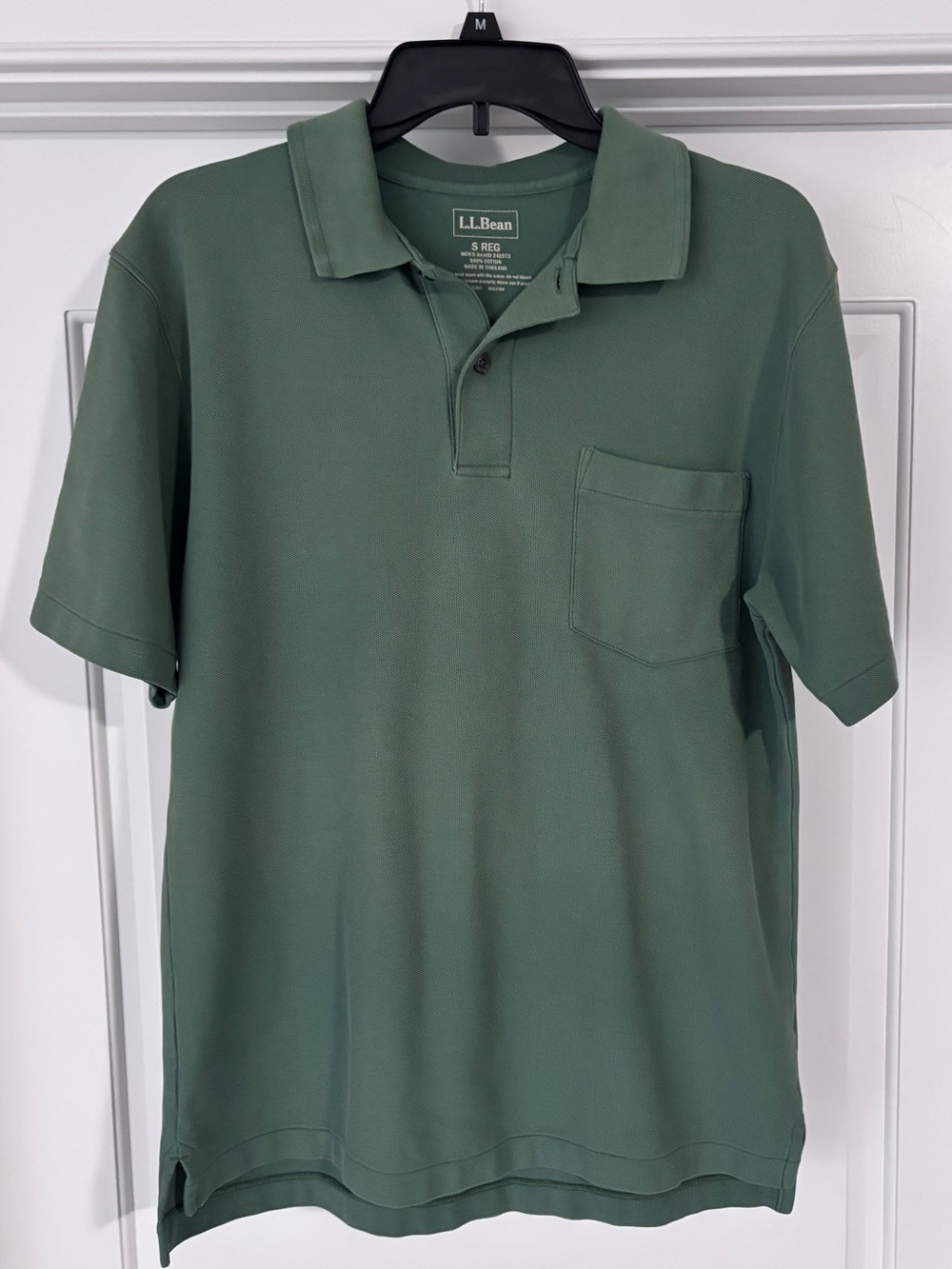 L.L. Bean Men's Polo - Sage Green- 242373. Size S